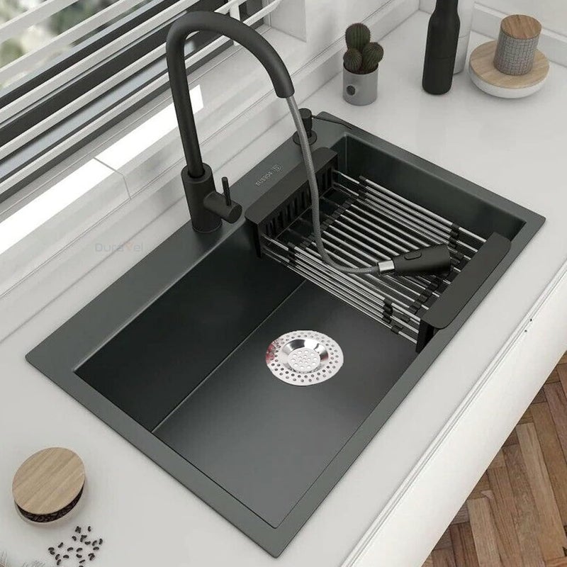 درافل مجموعة مصفاة حوض المطبخ من دورافيل، فلتر تصريف من الفولاذ المقاوم للصدأ، عبوة من قطعتين - Image 5